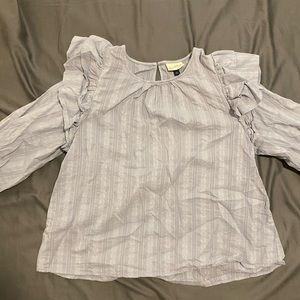 Ruffle long sleeve blouse